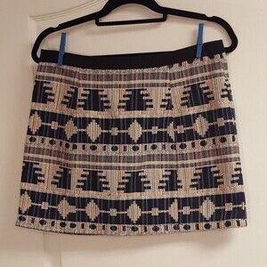 Francesca's Bird Cage Textured Woven Skirt